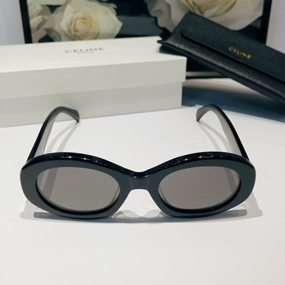 Celine Triomphe Oval Black Sunglasses main image 6